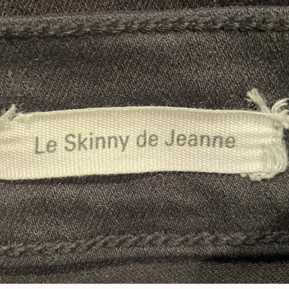 Frame Distressed ripped neutral black wash denim skinny jeans size 26 - Picture 10 of 13